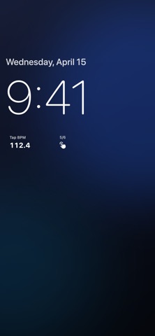 Tap BPM App + Widget iPhone screenshot