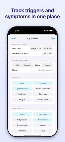 Migraine Tracker – MigraLog Screenshot 2 of 5