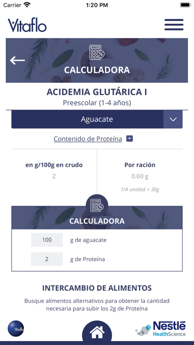 Intercambios Vitaflo Screenshot