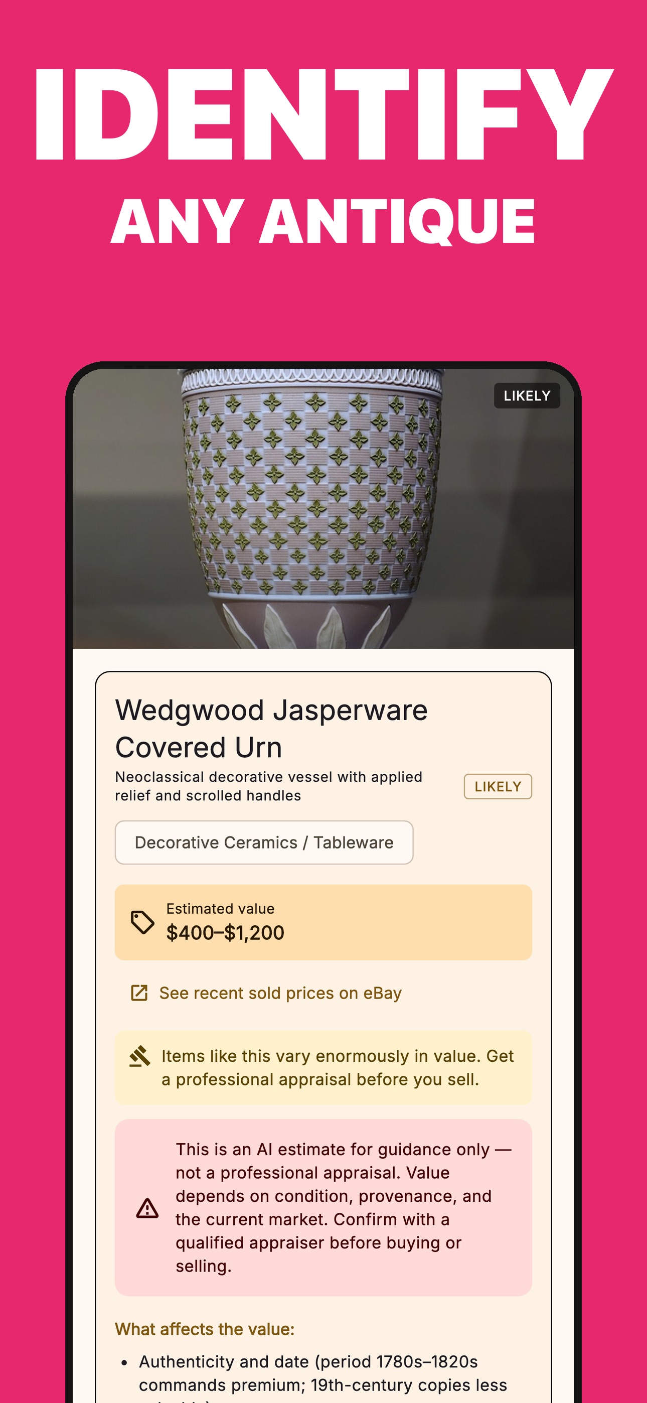 Screenshot 1 of Vintio: Antique Identifier