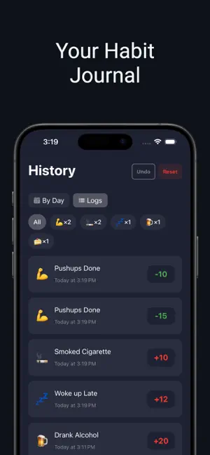 Pushup Debt - Track Bad Habits screenshot 4