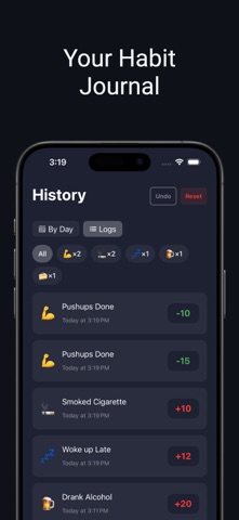 Pushup Debt - Track Bad Habits Screenshot 4 of 5