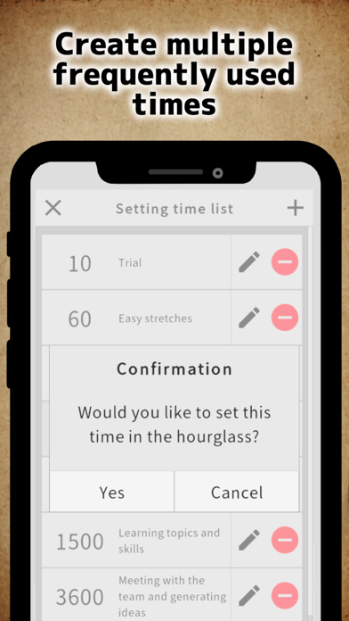 hourglass alarm timer Screenshot