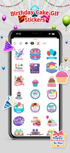 Happy Birthday Cake Sticker screenshot #1 for iPhone