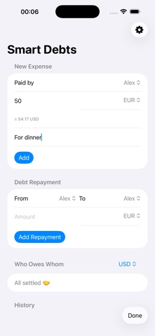 SmartDebts screenshot
