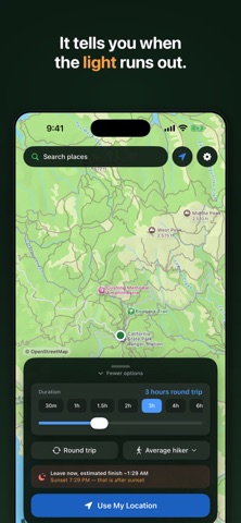 TrailTime: Hike Planner iPhone screenshot