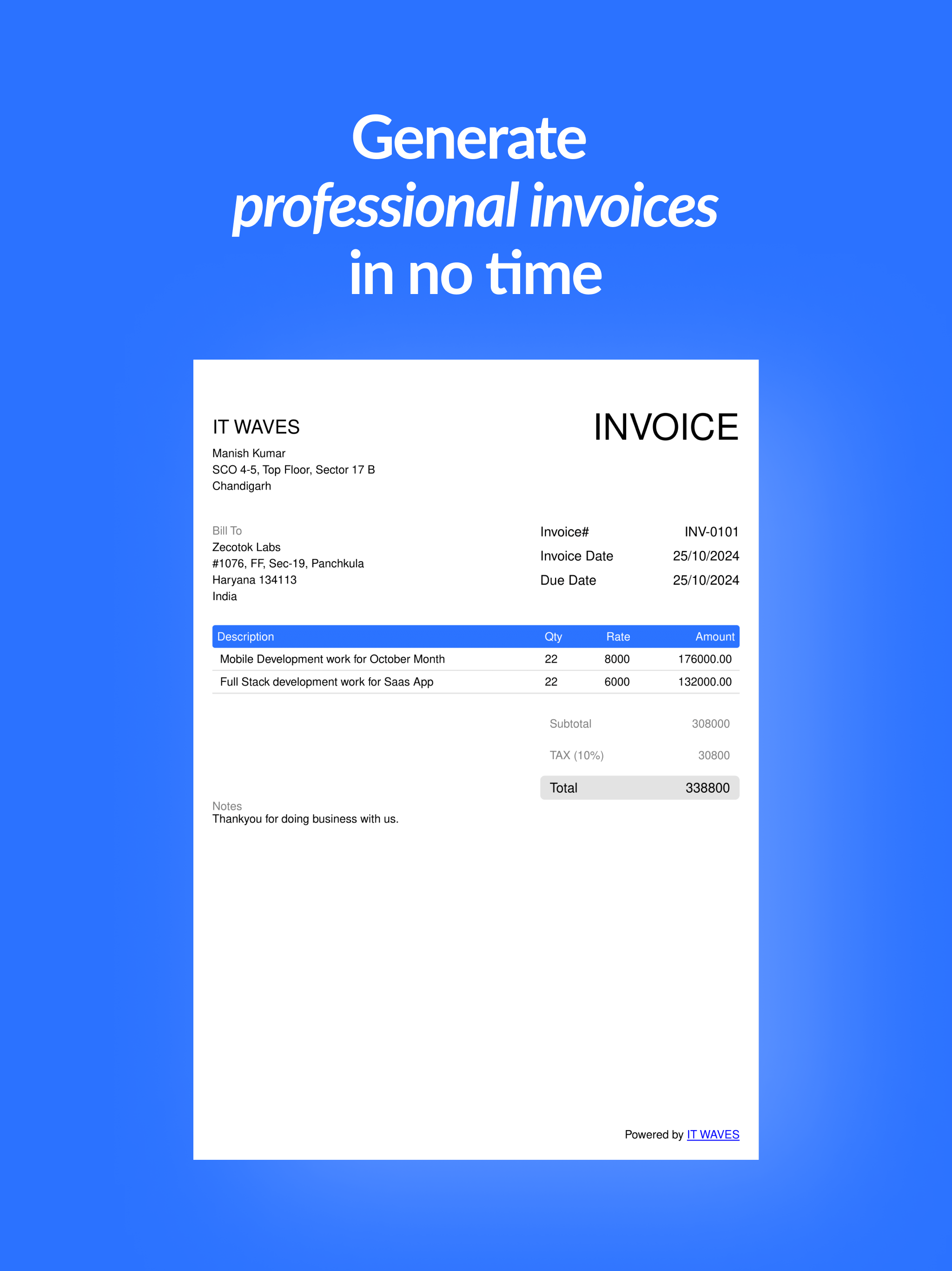 Simple Invoice Bill Maker screenshot 7