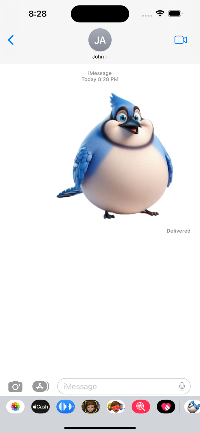 Fat Blue Jay Stickers