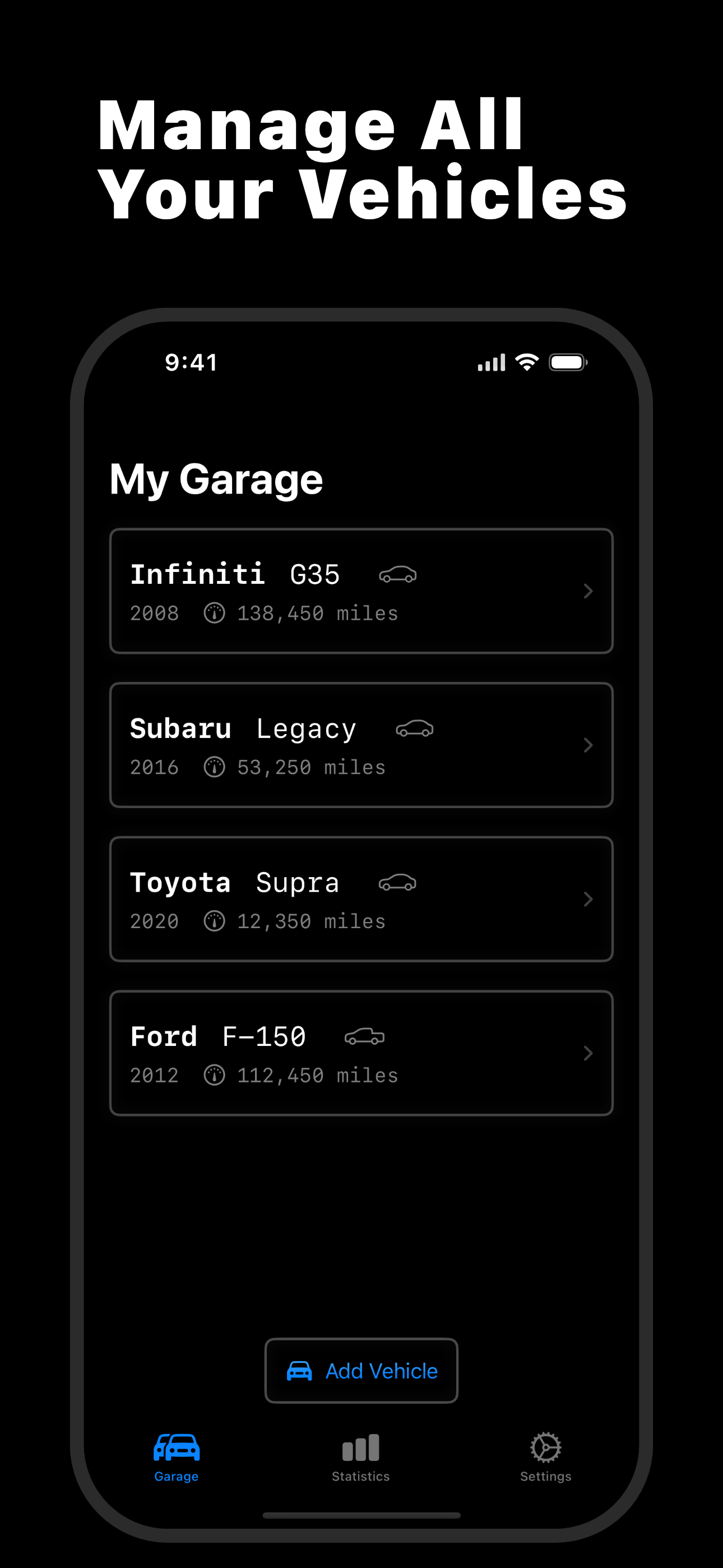 Vehicle Service Manager