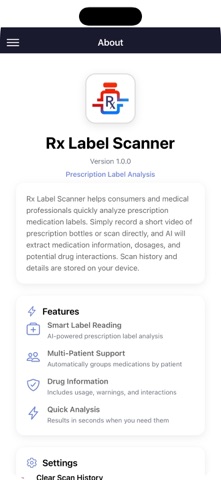 Rx Label Scanner screenshot