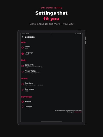 BMI Calculator and Tracker iPad screenshot