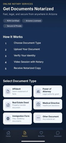 NotaryCare Connect iPhone screenshot