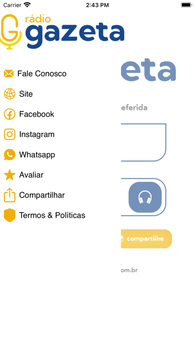 Rádio Gazeta FM Screenshot