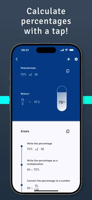 Percentage Calculator & Steps screenshot 1