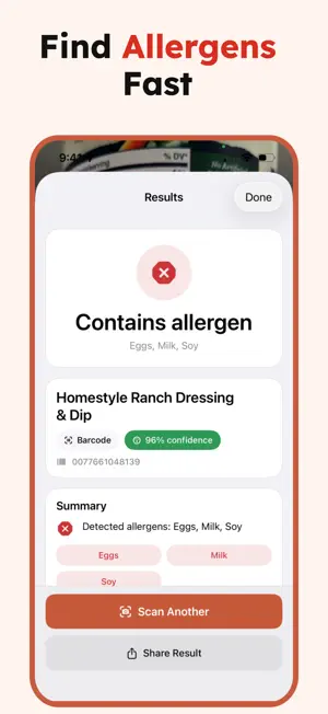 Food Allergen Scanner screenshot 1