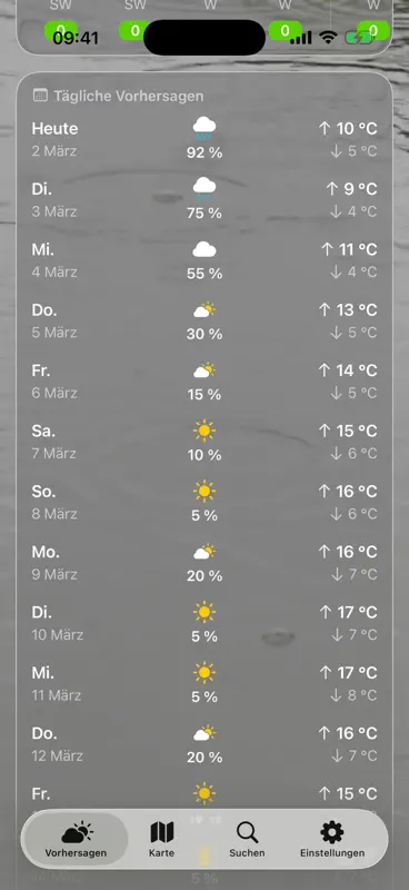 Wetter + Regenradar & UV-Index screenshot 5 of 6