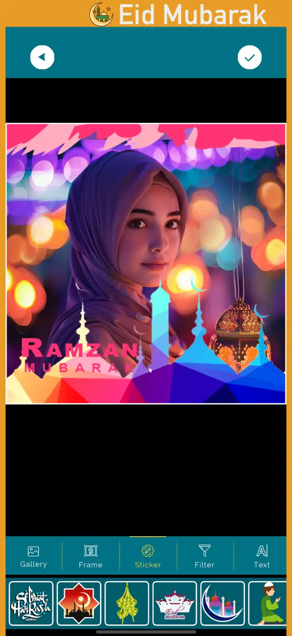 Screenshot #2 pour Eid Mubarak Cam : Islamic Fest