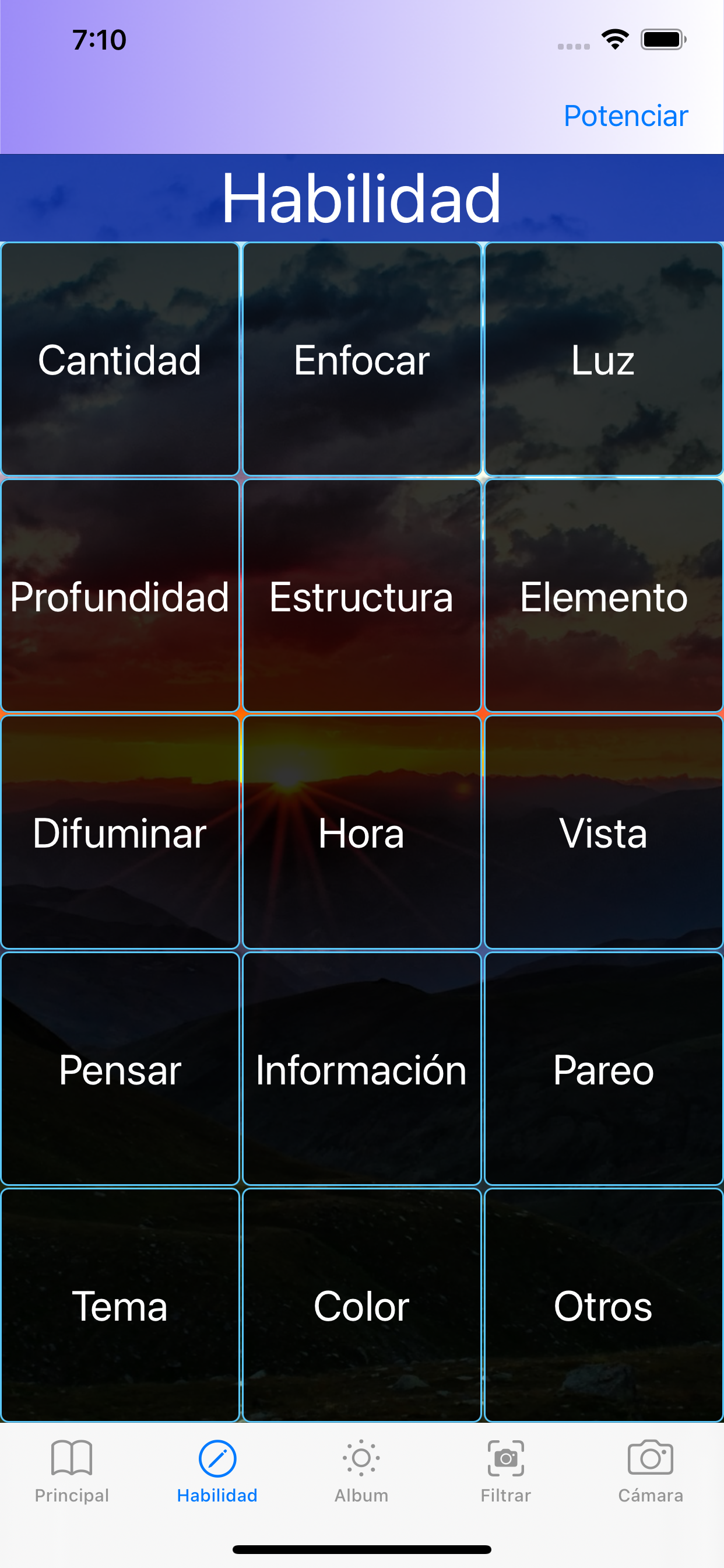 Fotografía: Habilidades