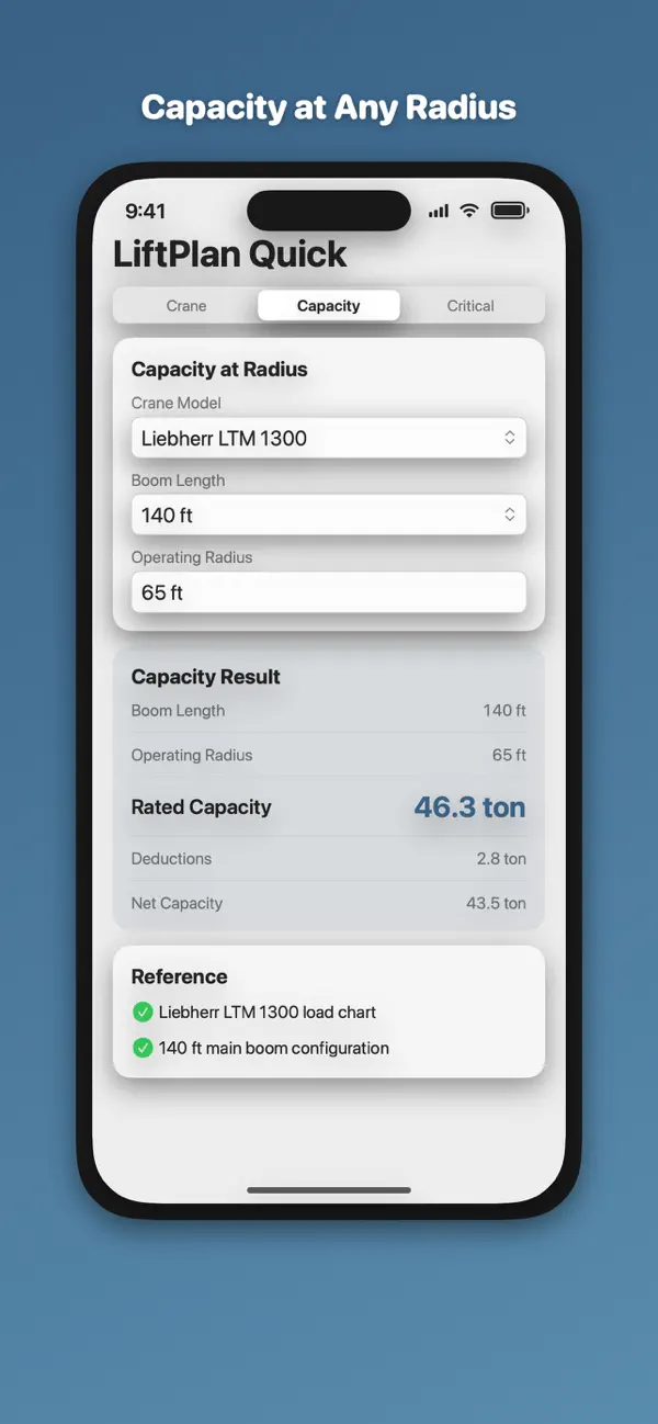 Screenshot #3 pour Crane Lift Planner