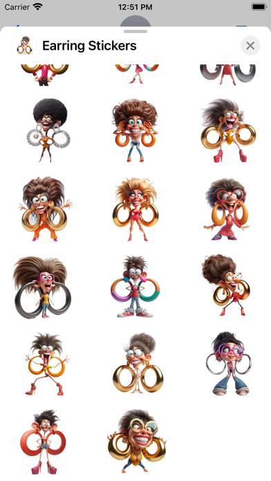 Screenshot #3 pour Earring Stickers