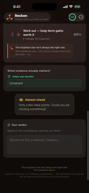Reckon: Decision Log screenshot 4