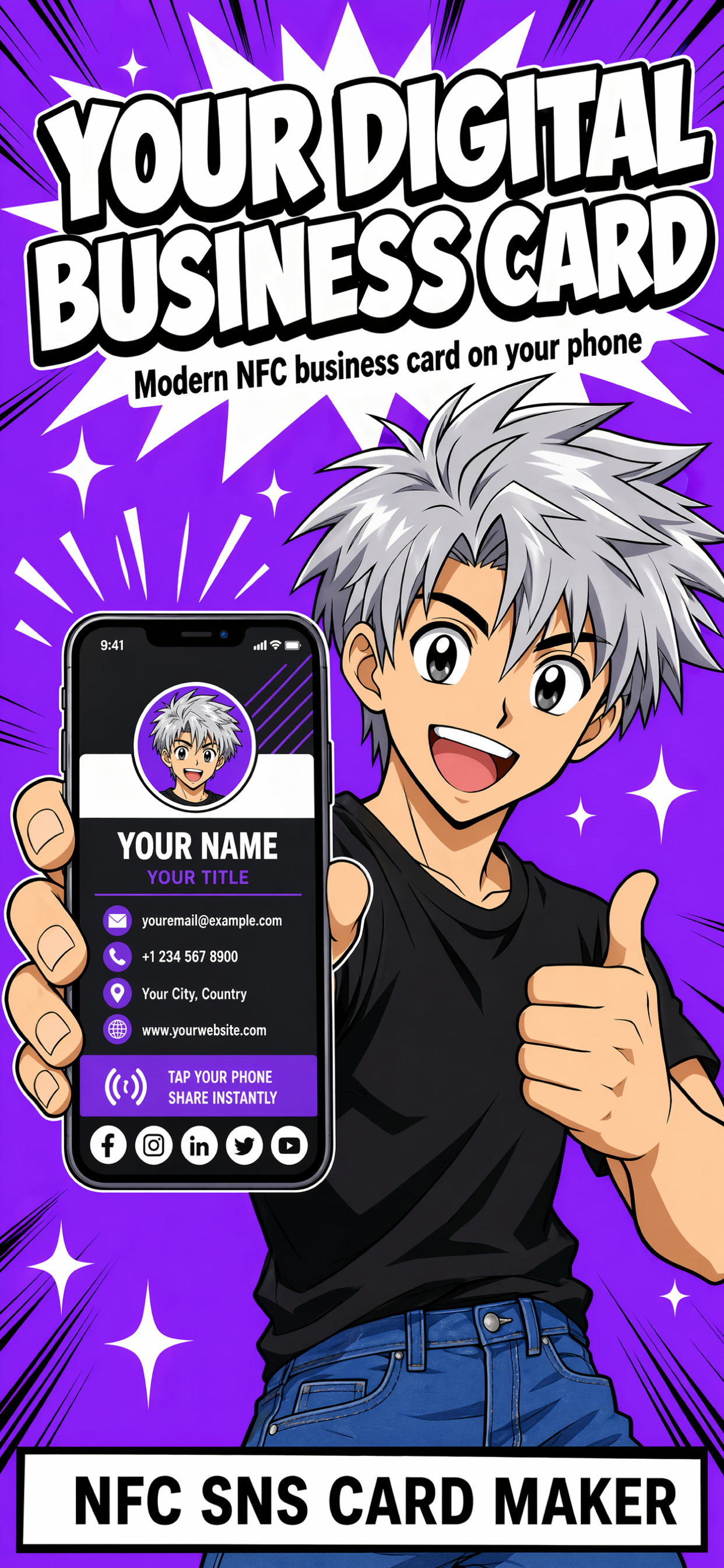 NFC vCard - SNS Card Maker
