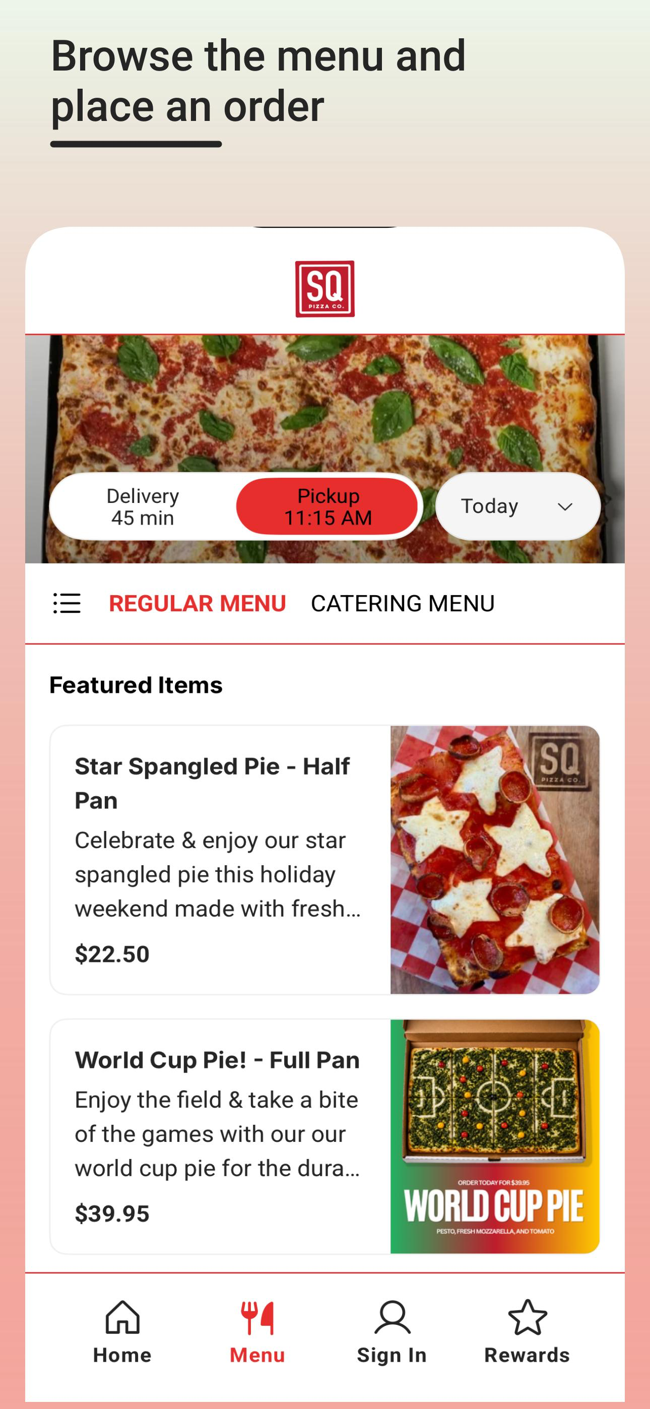 SQ Pizza screenshot 3