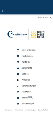 Musikschule Kornwestheim iPhone screenshot