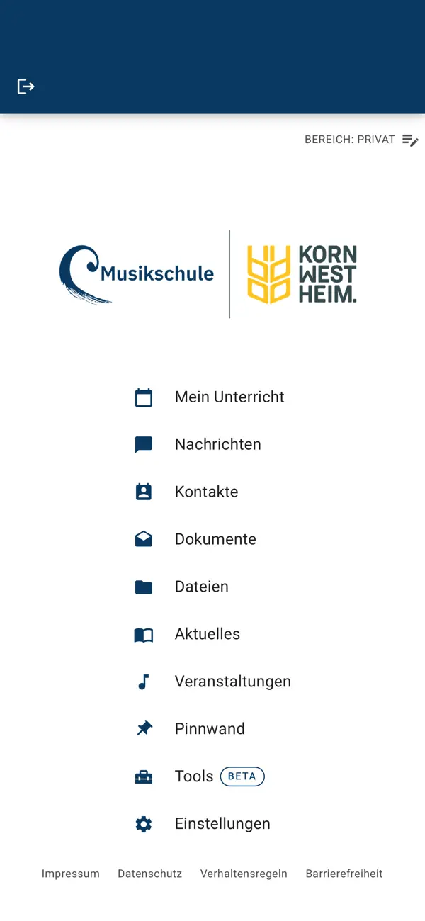 Screenshot #1 pour Musikschule Kornwestheim