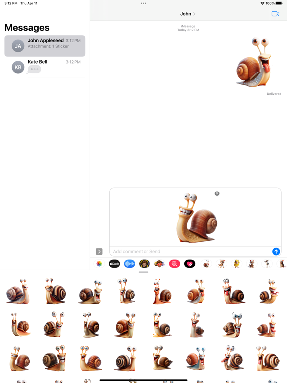 Screenshot #5 pour Goofy Snail Stickers