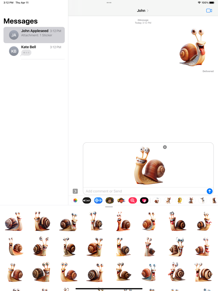 Goofy Snail Stickers