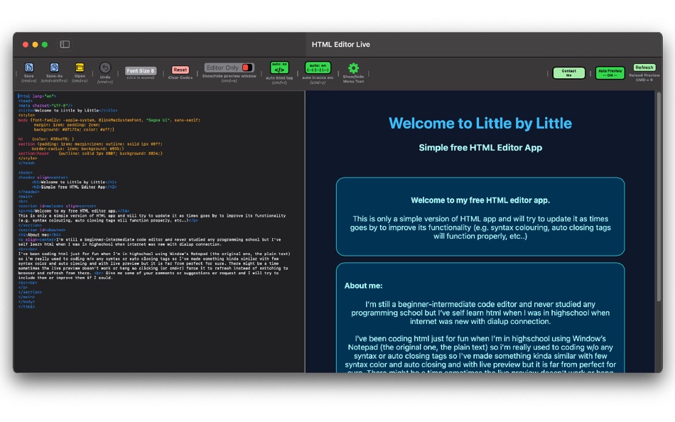 #1. Html Editor Live (macOS) От: Timothy Cruz