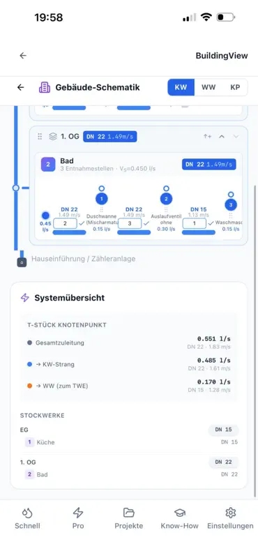Trinkwasserdimensionierung screenshot 5 of 10