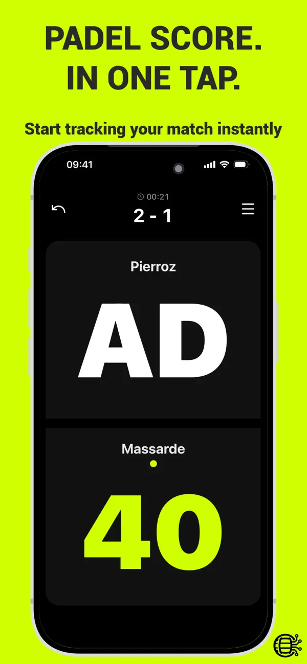 Screenshot #1 pour ScoreTap: Padel & Tennis