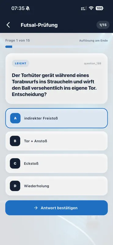 Futsal Referee Quiz screenshot 5 of 7