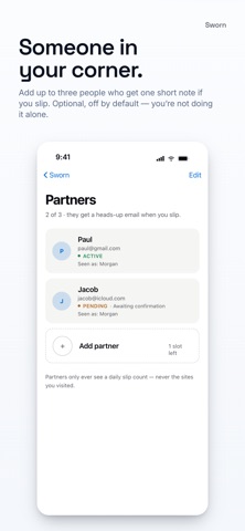 Sworn — Honest Accountability iPhone screenshot