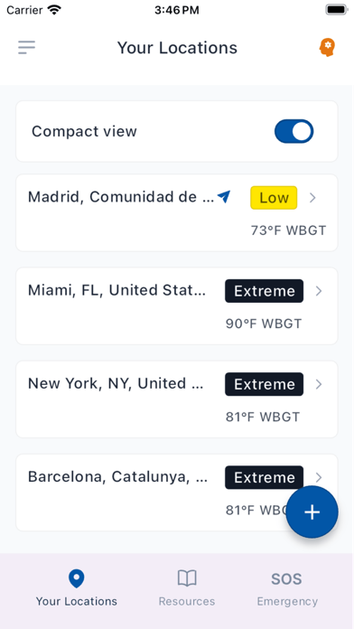 AIHA Heat Stress App Screenshot
