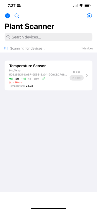 Plant Scanner BLE Screenshot 5 of 5
