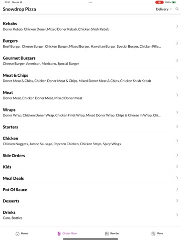 Snowdrop Pizza Haverfordwest iPad screenshot