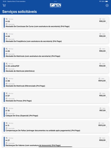 Fapen iPad screenshot