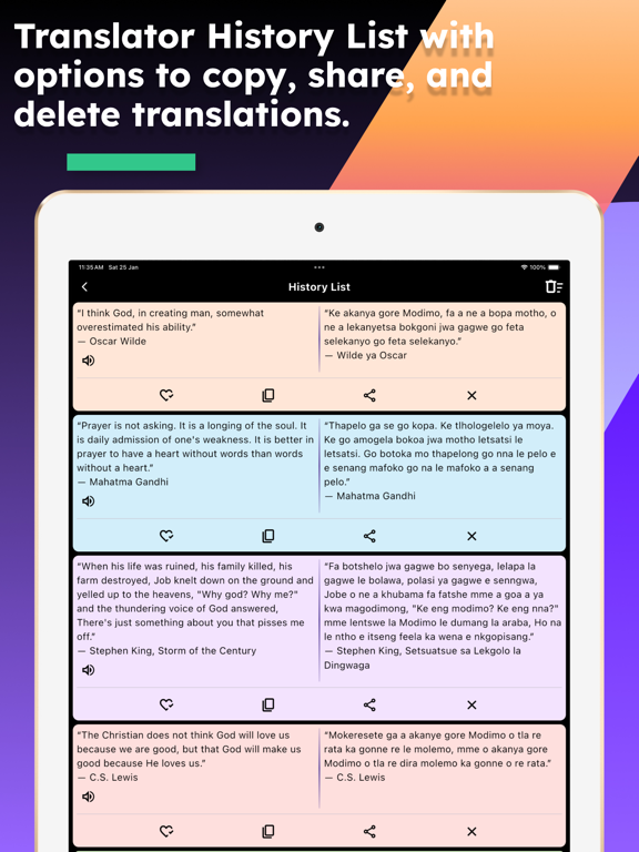 English Tswana Translator iPad screenshot 5 - Education app