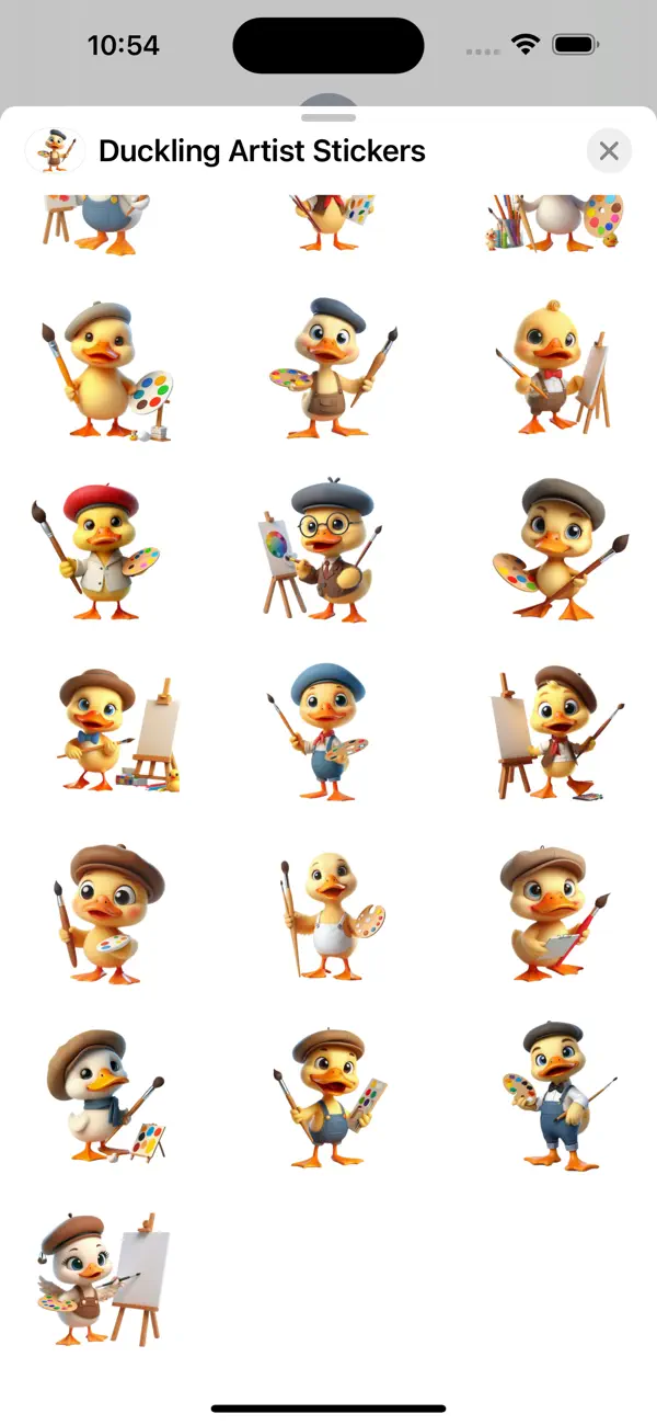 Screenshot #3 pour Duckling Artist Stickers