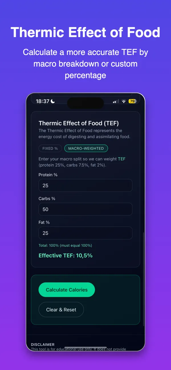 Screenshot #2 pour Accurate Calorie Calculator