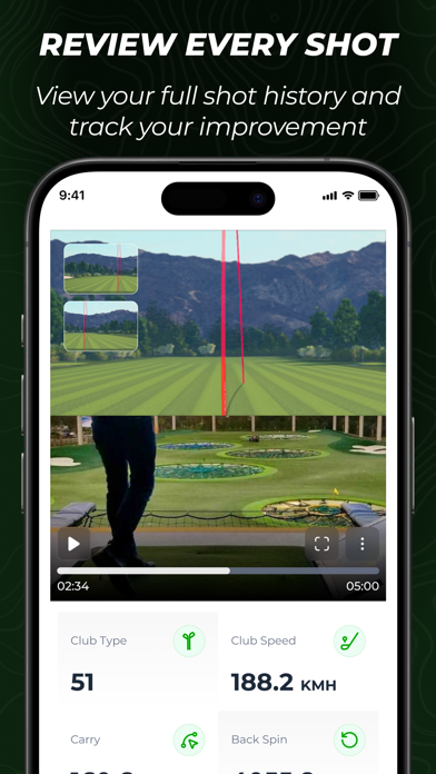 GolfTrak: Phone Launch Monitor Screenshot