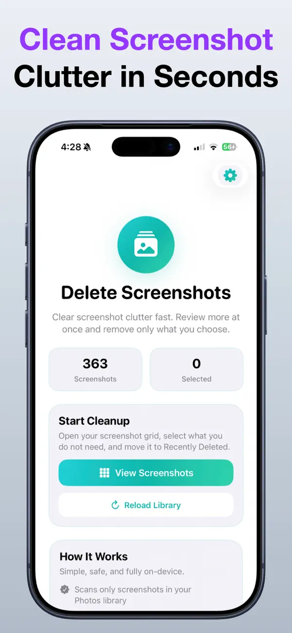 Screenshot #2 pour Delete Screenshots