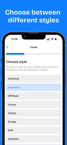 Carzen - AI Car Design iPhone screenshot