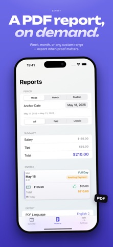 WorkPay: Shift & Tip Tracker Screenshot 4 of 5