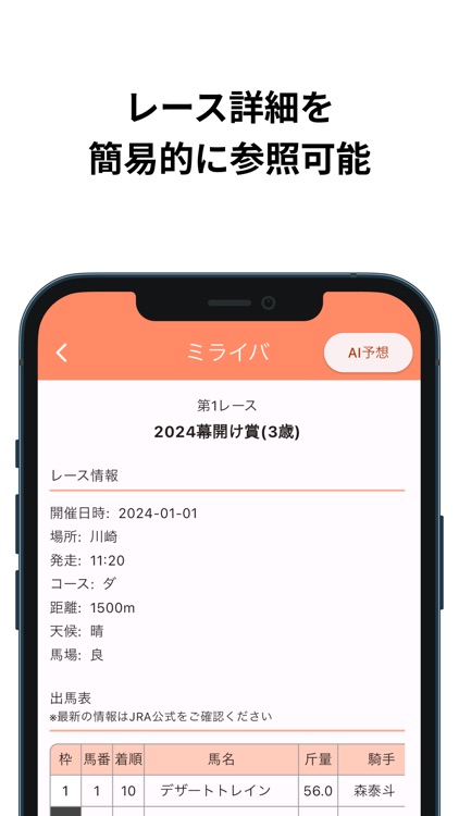 ミライバ - 競馬予想AI