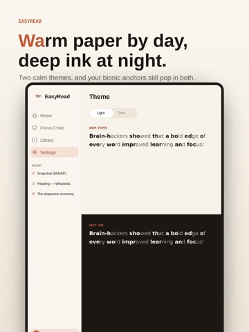 ADHD Focus by EasyRead iPad screenshot