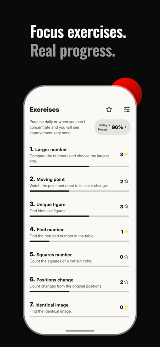 Concentration training. Screenshot 2 of 7